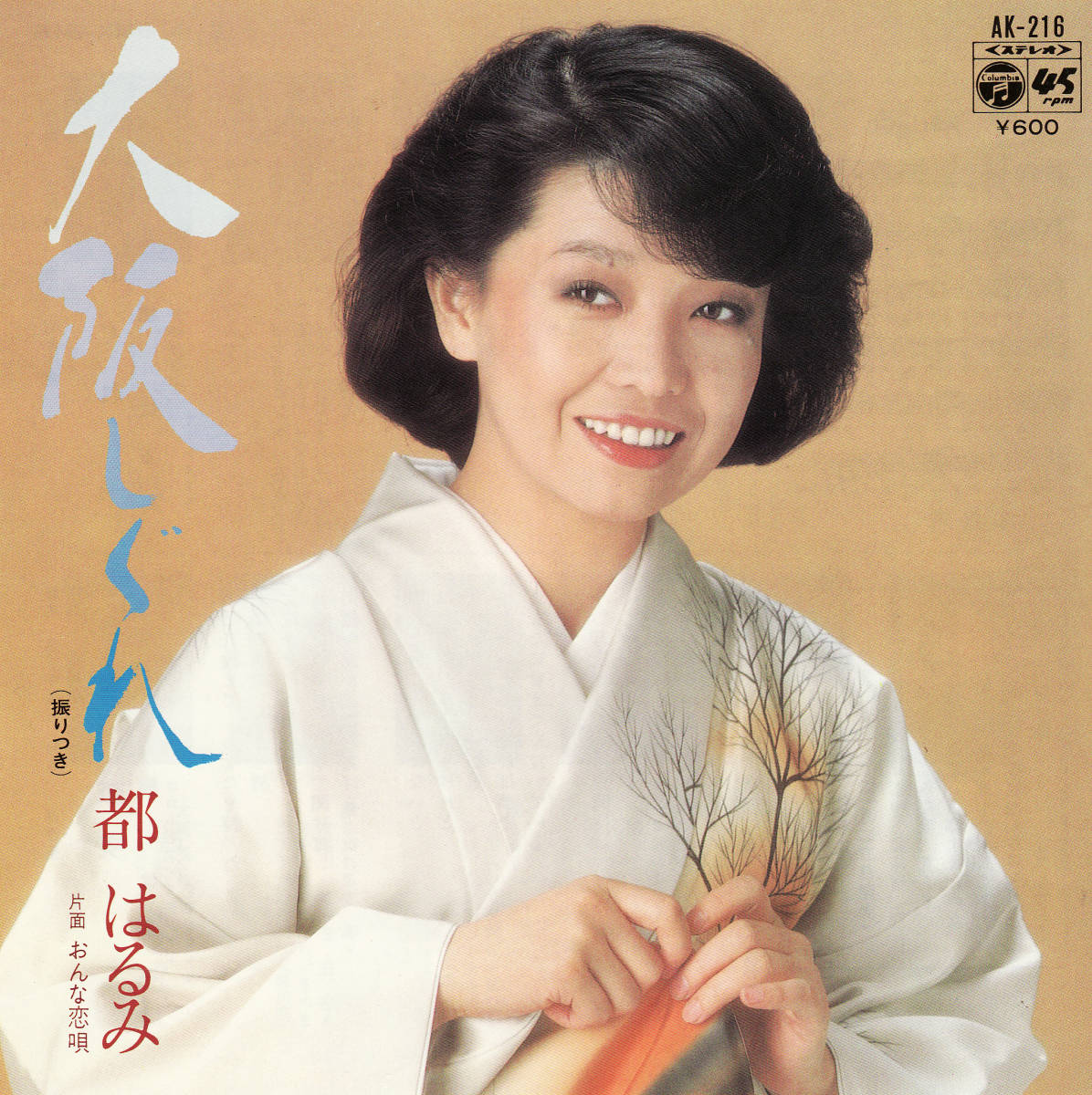 1980年、『大阪しぐれ』で日本レコード大賞・最優秀歌唱賞を受賞